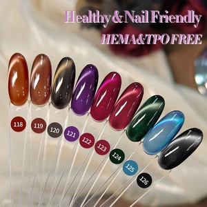 BORN PRETTY HEMA TPO FREE 10ml Gel à ongles magnétique œil de chat rouge brun ambre automne, paillettes scintillantes, gel UV à faire tremper, vernis à ongles - Product Image 3