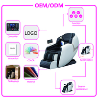 Elegante y Novedosa Silla de Masaje Shiatsu Eléctrica de Lujo 8D con Gravedad Cero, Función Musical, Rastreo SL y Programas Automáticos Gratuitos