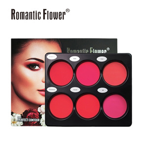 Palette de fards à joues 6 couleurs, finition mate et satinée, pigment longue durée pour tous les tons de peau - Product Image 4