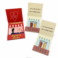 Allumettes personnalisées imprimées avec motif de bottes de cowboy western, allumettes personnalisées pour mariage, livrets d'allumettes personnalisés