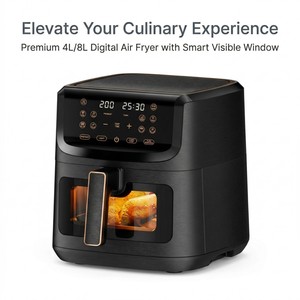 หม้อทอดไร้น้ำมันดิจิตอล 8 ลิตร 10 เมนู ความจุขนาดใหญ่ ทอดเฟรนช์ฟรายส์แบบไร้ควัน สำหรับใช้ในครัวเรือน ได้รับมาตรฐาน ETL GS CE CB RoHS LFGB - Product Image 2