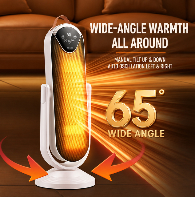Energy Saving Smart Temperature Control PTC Ceramic Humidifier Timer Voice Enabled Tower Heater for Bedroom Study Office