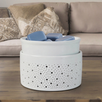 Brûleur à huile en céramique 3-en-1, plaque chauffante électrique, diffuseur de parfum, chauffe-bougie, cire parfumée, aromathérapie, écologique, fait main