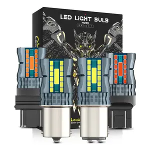 Bombilla Led T10 W5w LED 12V de alto rendimiento 3157 Luz de respaldo 3156 bombilla Led de doble Color 7443 bombilla Led Switchback blanco amarillo