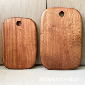 Tabla de cortar de madera de sapele rectangular 33x22cm 40x26.5cm para frutas, postres y comida para bebés - Product Image 4
