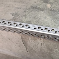 Promotion : Cornière perforée en métal pour cloison sèche, profil R, en aluminium galvanisé, pour protection des bords muraux