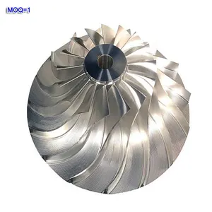 Turbine en spirale personnalisée, Service d'usinage CNC, haute précision, 5 axes, fraisage Cnc, aluminium 7075, pièce de roue usinée Cnc