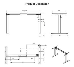 Cadre de <span class=keywords><strong>bureau</strong></span> <span class=keywords><strong>debout</strong></span> ergonomique à prix avantageux, <span class=keywords><strong>bureau</strong></span> d'ordinateur électrique réglable - Product Image 6