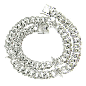 Collar de Cadena Cubana con Estrella Tridimensional para Hombre, Collar de Moda Tanjing, Collar Lijing - Product Image 1