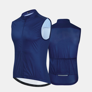Logo personnalisé équipe club léger <span class=keywords><strong>hiver</strong></span> thermique polaire vêtements de <span class=keywords><strong>cyclisme</strong></span> en plein air coupe-vent sans manches hauts gilets col chaud - Product Image 2