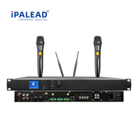 Amplificateur de Conférence IoT DSP 200W DSP-2200AI 2 Canaux Anti-Microphonicité Ampli de Puissance 2 Micros UHF BT USB RS485 IP Cloud pour Salle de Réunion