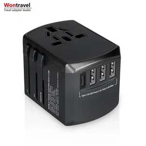 Wontravel تمديد الحبل USB W محول السفر الطاقة الجدار متعددة المكونات العالمية