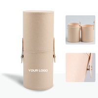 Support de Maquillage Cylindrique Grande Capacité avec Couvercle Anti-Poussière pour Présentoir de Coiffeuse – Rangement Protecteur Quotidien