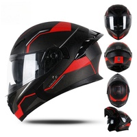 Casco de Motocicleta Abatible, Certificado por el DOT, con Doble Visera, para Adultos, Unisex