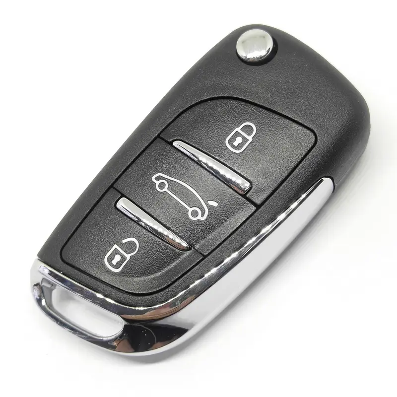 Stock di fabbrica 3 pulsanti chiave a distanza per auto 433mhz 46 Chip 206 chiave a distanza per auto chiave per C-itroen C2