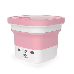 High Quality Portable Laundry Washing Machine Cheap Mini Washer Plastic Bucket Mini Folding Washing Machine