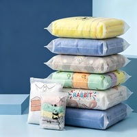 Sacs d'emballage en plastique givré CPE avec fermeture éclair, personnalisables avec logo d'usine, pour vêtements, manteaux d'hiver, vestes, pulls, sacs de rangement réutilisables
