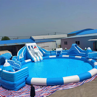 Toboggans gonflables géants pour parc aquatique d'amusement avec piscine Toboggans gonflables à vendre