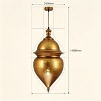 Lampe suspendue marocaine vintage en fer doré creux, lampe turque orientale pour restaurant, hôtel, bistrot, décoration intérieure