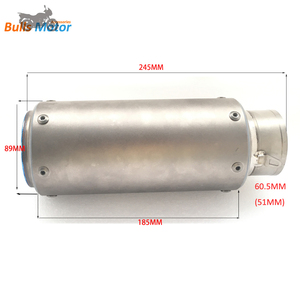 Tubo de Escape para Moto, silenciador Universal de carreras de titanio para motocicleta BMW S1000 RR <span class=keywords><strong>Honda</strong></span> CBR1000RR, silenciador de bicicleta de 51 y 60,5mm - Product Image 3
