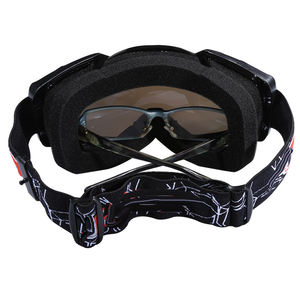 Masque de ski tout-terrain pour moto, motocross, avec équipement respiratoire intégral, cadre en silicone, lentilles en polycarbonate, coupe-vent, logo personnalisé - Product Image 3