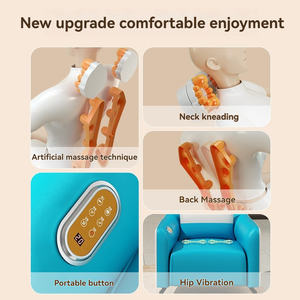 كرسي تدليك ذكي جديد لعام 2025 من الجلد الصناعي، موفر للمساحة، كرسي تدليك كهربائي أوتوماتيكي صغير للجسم بالكامل للمنزل مع تقنية البلوتوث - Product Image 4