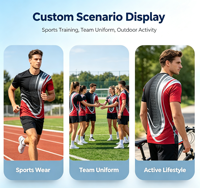 Maillot de sport surdimensionné pour homme, col rond, uni, 180 grammes, uniforme d'équipe, séchage rapide, imprimé par transfert thermique, personnalisé en usine
