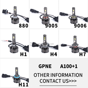 Gpne หลอดไฟหน้าแบบ Bi-LED พลังสูง100W H4อินเตอร์เฟซ6500K โทนสีคูลไวท์ไนท์-HD - Product Image 3