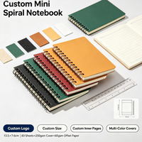 Carnet à spirale personnalisé mini 13,5x7,6cm 60 feuilles Papier offset Carton blanc Impression recto simple Portable OEM ODM