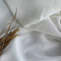 Tissu transparent ignifuge 100% polyester utilisé pour les projets hôteliers, une rouleau suffit pour la production