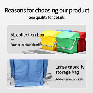 Kj03 חדר מלון רב תכליתיים עגלת ניקוי עגלת ניקוי עם תכונות שונות - Product Image 4