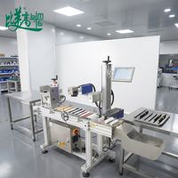 Machine de codage laser UV industrielle à alimentation automatique pour boîtes de stylos, pour la production de masse de papeterie et de produits chimiques quotidiens