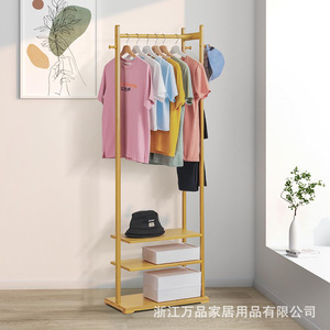 Perchero de bambú Nan, 57x36x176 cm, soporte de almacenamiento multifuncional para dormitorio, entrada, diseño escandinavo - Product Image 4