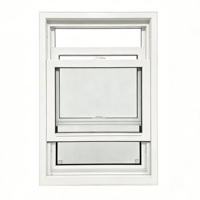 ANHUI WEIKA Nouvelle conception Fenêtre à double battant inclinable en vinyle noir extérieur blanc intérieur avec moustiquaire fixe personnalisée BI-COULEUR
