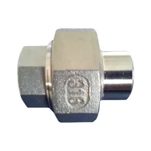 Customized 316 stainless steel Pipe Fitting Male NPT ISO BSP Threads Hex Nipples Union