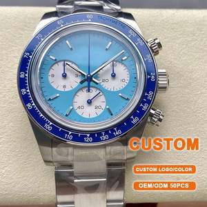 Reloj Mecánico Automático de Lujo para Hombre, Color Azul Medianoche, Personalizado, Deportivo, Cronógrafo, con Reserva de Marcha - Product Image 1