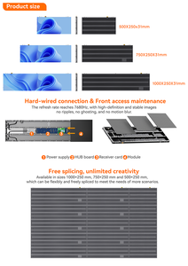 Ultra-Thin Aluminum <b>LED</b> <b>Light</b> <b>Box</b> 160 Viewing Angle 512x128 Pixels 4K IP65 Waterproof <b>LED</b> Video Wall for Commercial - Product Image 6