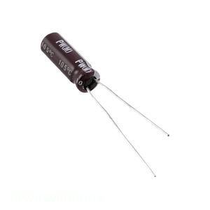 Condensateur original CAP ALUM 82UF 20% 16V RADIAL TH Through Hole UPW1C820MDD1TA 82 uF - Product Image 1