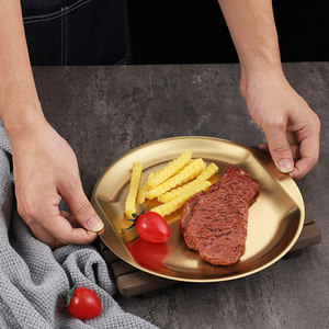 304 Stainless Steel Oval Tray Thickened Shallow Plate For Food Serving Household Use - Product Image 2
