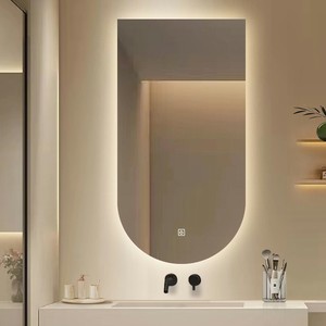 Miroir de salle de bain intelligent à LED de style français, avec éclairage tactile, <span class=keywords><strong>cadre</strong></span> en métal, miroir mural pour hôtel et maison - Product Image 4