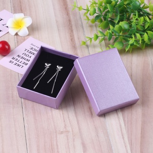 Purple Grain Jewelry <b>Box</b> with Base Lid Custom Logo Wholesale Ring Fashionable Bracelet Necklace Packaging Recycled Materials - Product Image 3
