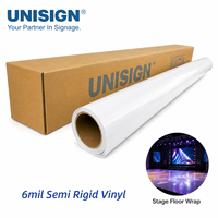 Rouleaux de vinyle auto-adhésifs semi-rigides en PVC 6 mil amovibles, matériau d'impression pour revêtement temporaire de sol de scène
