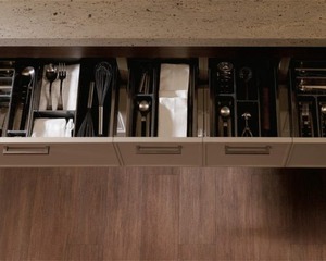 Armoires de cuisine <span class=keywords><strong>Gola</strong></span> personnalisées sans poignées, style européen, pour intérieurs résidentiels allemands haut de gamme - Product Image 5
