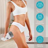 Appareil de massage anti-cellulite Healthpal avec poignée ergonomique, machine de remodelage corporel électrique avec coussinets lavables et masseur