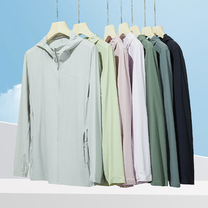 Personnalisé UPF 50 + sweat à capuche zippé femmes chemise <span class=keywords><strong>de</strong></span> soleil à manches longues veste en toile mince pour la <span class=keywords><strong>randonnée</strong></span> été vêtements <span class=keywords><strong>de</strong></span> Protection solaire en plein air - Product Image 2