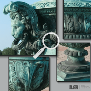 Maceta Escultórica de Cabeza de León Clásica en Bronce Fundido, Florero de Metal y Cobre para Decoración de Villas - Product Image 2