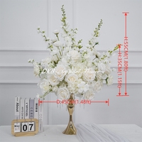 Vente en gros de compositions florales artisanales de haute qualité pour mariage, décoration de table, boule de fleurs artificielles, centre de table décoratif