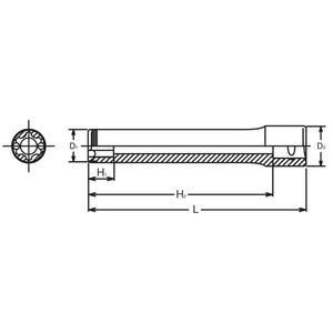 KOKEN - 4325-L140-2B-E8 Douille à écrou profond Torx 1/2 ''-EAN 4991644081424 DOUILLES À MAIN 1/2 - Product Image 2