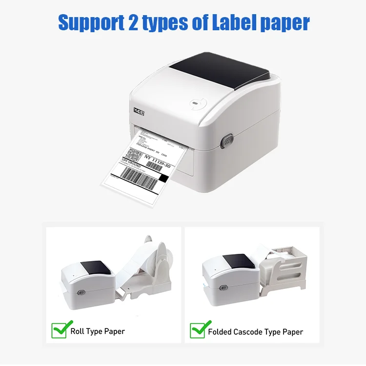 110mm Express Shipping Label printer USB Port Blue Tooth Thermal Barcode Label Printer Suitable for Amazon, Ebay, Shopify.