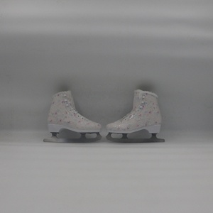 Patins à <span class=keywords><strong>glace</strong></span> à imprimé floral pour <span class=keywords><strong>femme</strong></span>-<span class=keywords><strong>Blanc</strong></span> avec accents colorés, douillet en velours - Product Image 4